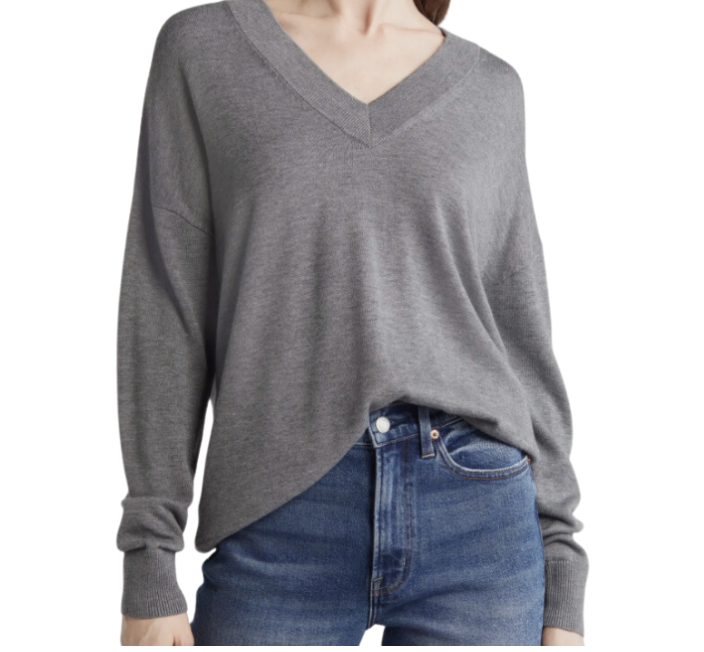 Relaxed V-Neck Sweater